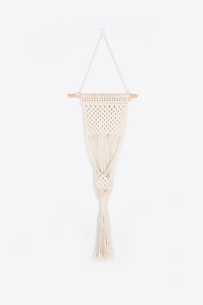 Cesta de macramé para colgar en la pared