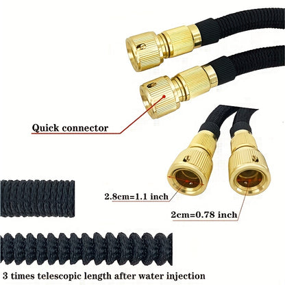 Upgrade Your Car Washing Game with this Retractable High-Pressure Metal Nozzle Hose Set!