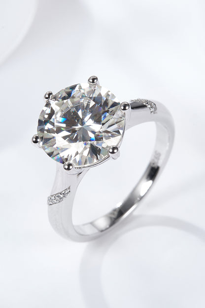 Bague solitaire moissanite 5 carats