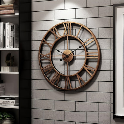 Stylish Wall Clock for Nursery Room - 40/15.74'' & 50/19.68'' Diameter, Creative Iron Craft Decor