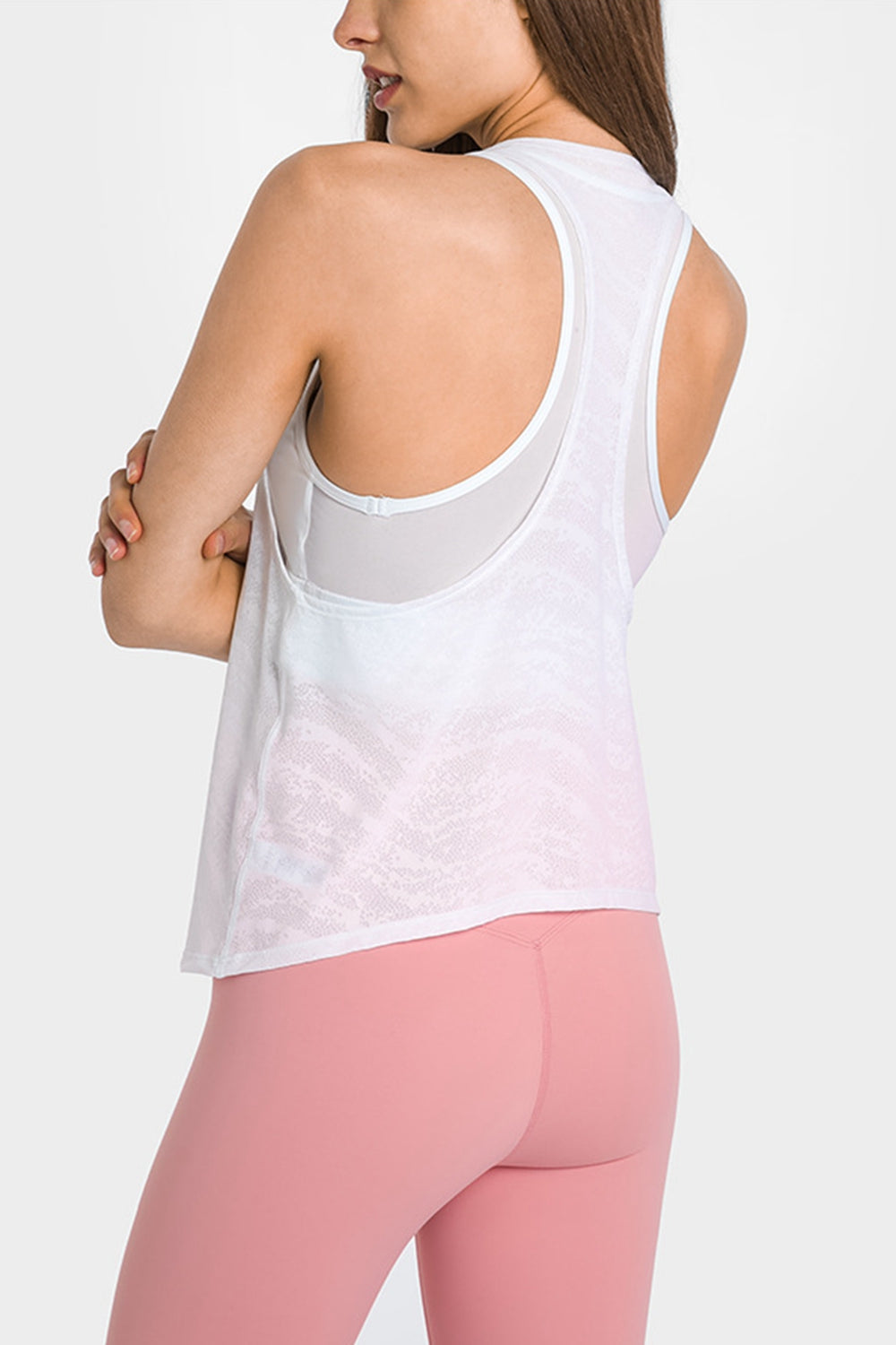 Spliced Mesh Racer Back Tank