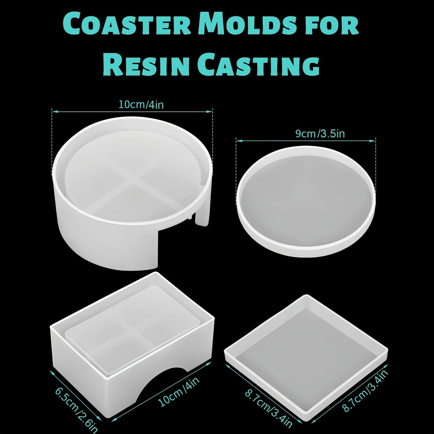 5pcs/Set Resin Molds - Perfect for Home Decorations & Storage Boxes!