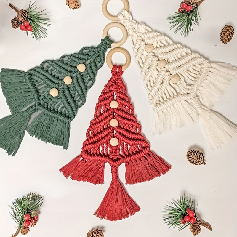 3pcs Woven Christmas Tree DIY Kit: Perfect Holiday Gift for Family & Friends!