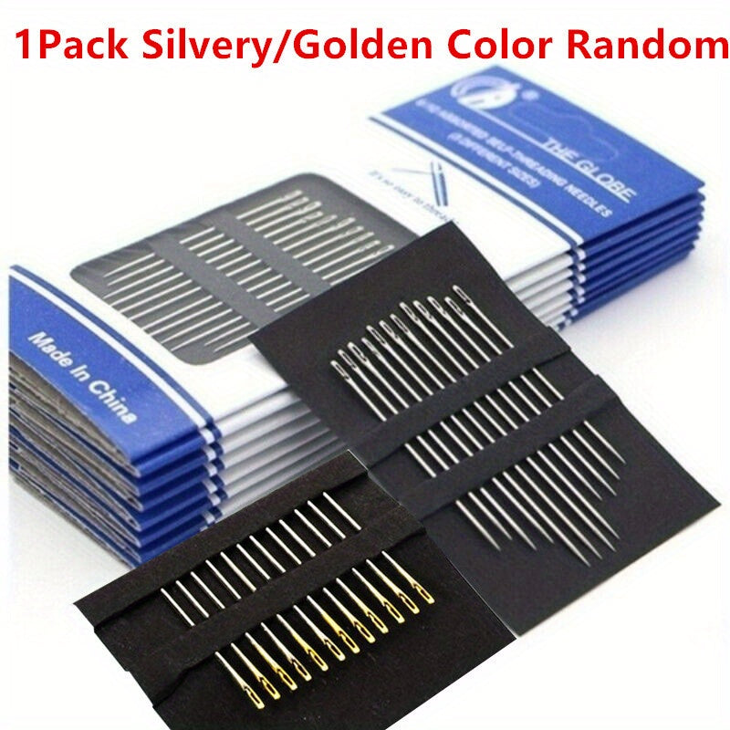 12pcs Hand Sewing Needles with Storage Box - Perfect for Apparel DIY and Threading!