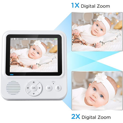 1080P 3.0 Inch HD Video Baby Monitor Camera: Real-Time Monitoring, Two-Way Talk, Temperature Display, and Cry Alarm - No APP or Playback Function