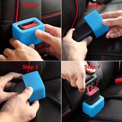 1pc Durable Silicone Car Seatbelt Buckle Holder - Keep Kids Safe & Secure on the Road!