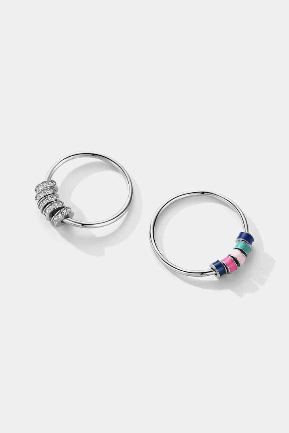 925 Sterling Silver Five Hoops Ring