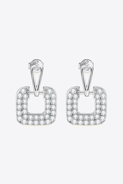 1.68 Carat Moissanite 925 Sterling Silver Drop Earrings