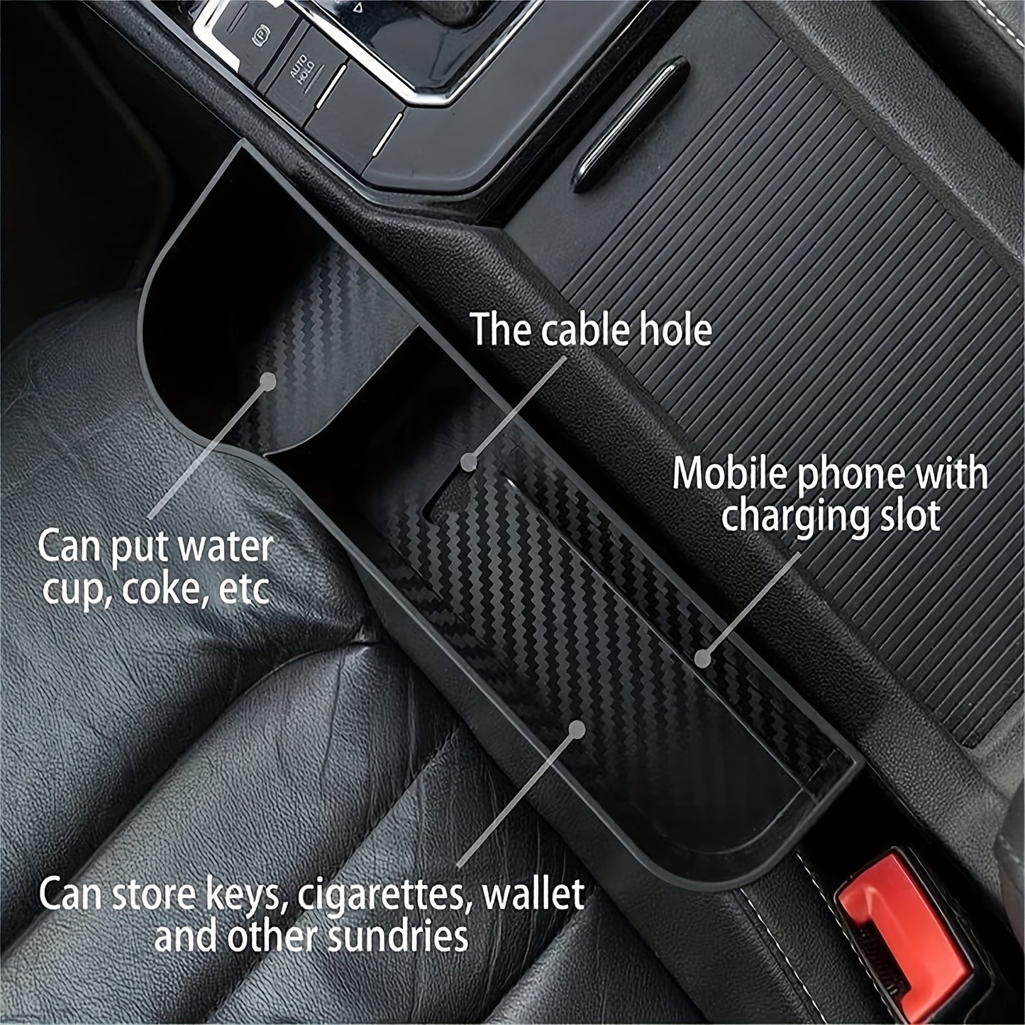 Upgrade Your Car with This Multifunctional Seat Gap Organizer + 2 Hooks, Cup Holder & USB Charger Bag!