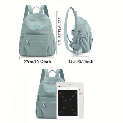 Sac à dos élégant en nylon avec fermeture éclair et sangles réglables pour le voyage et l'école – Parfait pour organiser vos essentiels. 