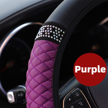 Upgrade Your Car's Interior with a Luxurious Soft Leather Steering Wheel Cover!