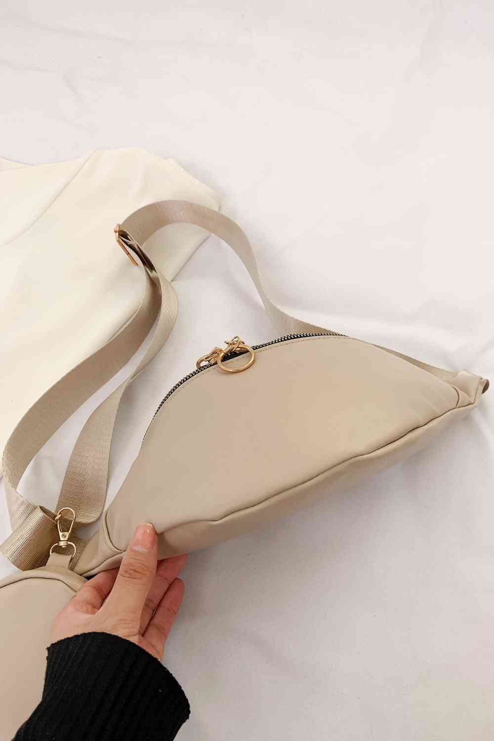 PU Leather Sling Bag with Small Purse