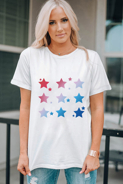 Star Graphic Round Neck Tee