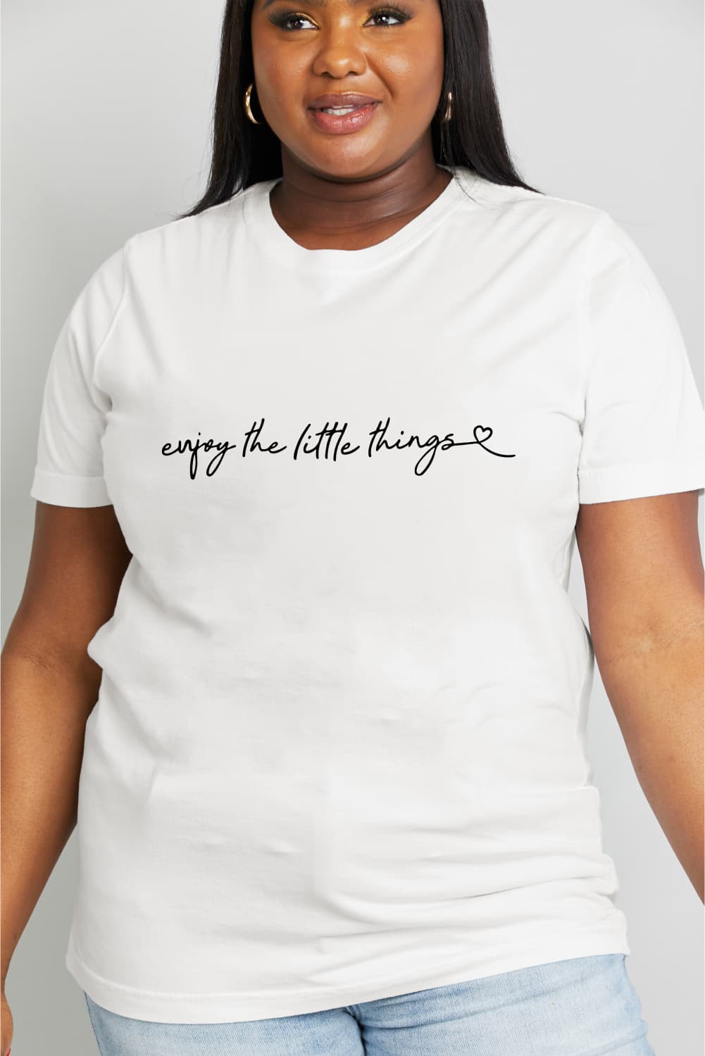 Simply Love Full Size ENJOY THE LITTLE THINGS Graphic Cotton Tee