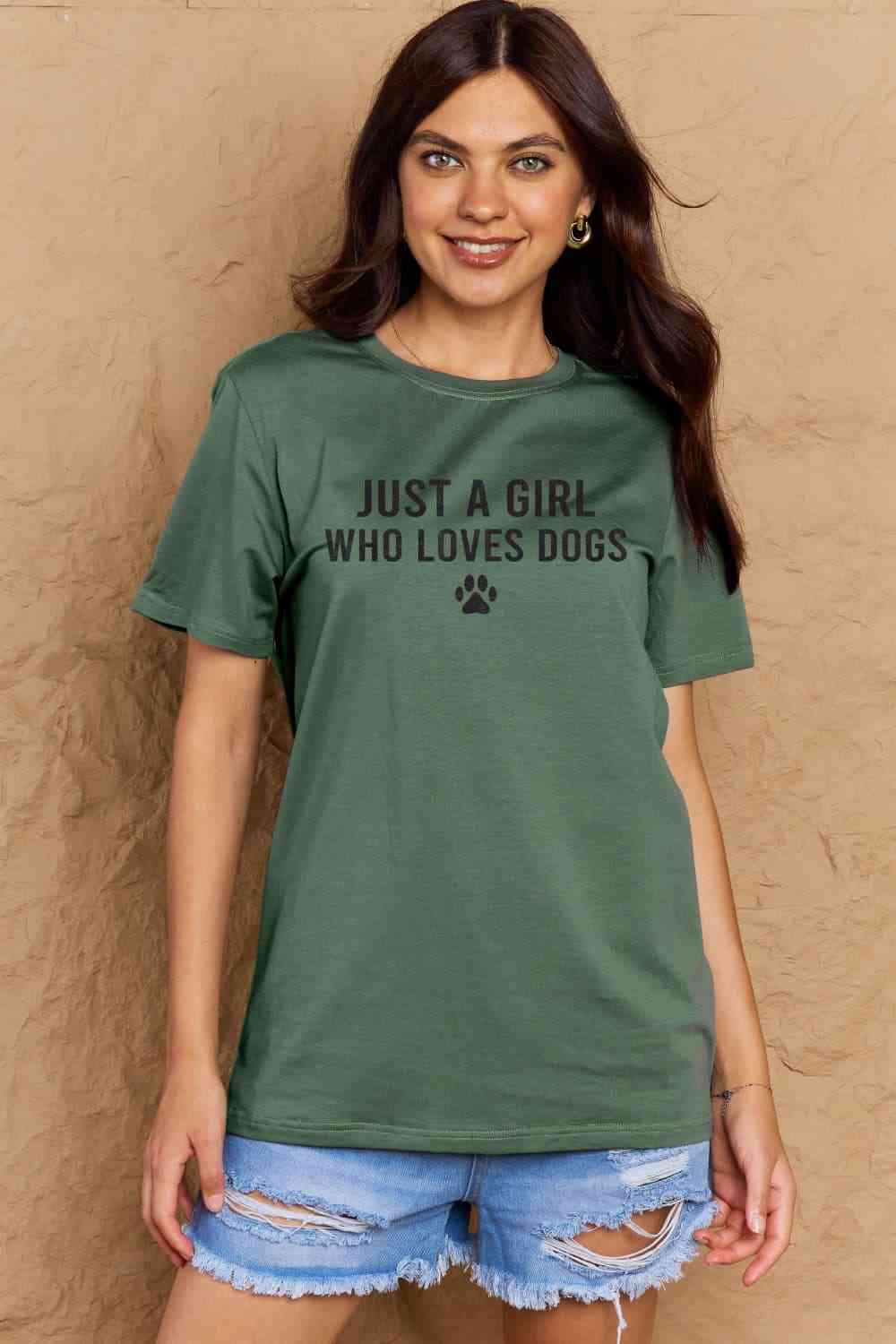 Simply Love T-shirt en coton avec motif patte de chien pleine taille