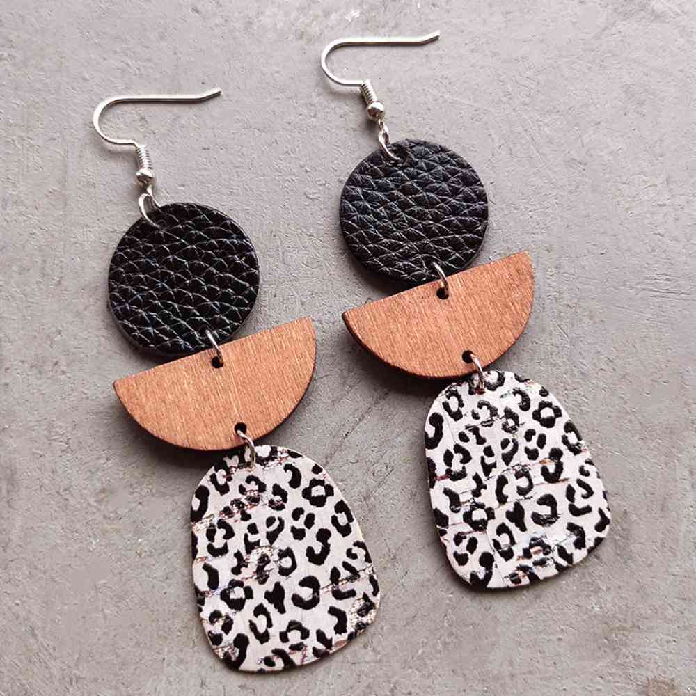 Boucles d'oreilles pendantes de forme géométrique