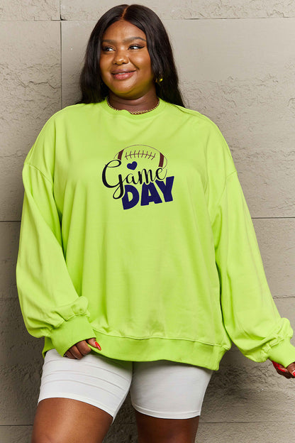 Simply Love Full Size Drop Shoulder Graphic Sweatshirt