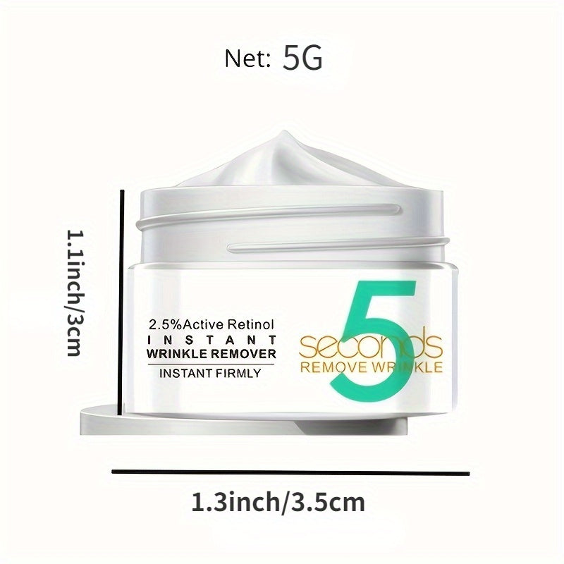 5 Seconds Wrinkle Remover Face Cream,Keep Skin Moist And Smooth, Increase Skin Elastictiy, Fit For Skin Maintenance, Ideal For Gift, For Women Daily Skin Care