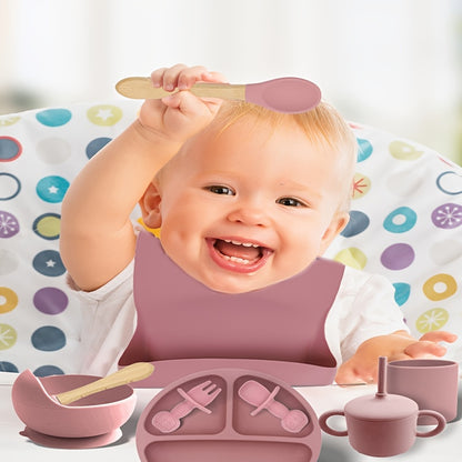 L'ensemble de collations parfait pour bébé : assiette, bol et gobelet de vidange portables en silicone - parfait pour les enfants ! 