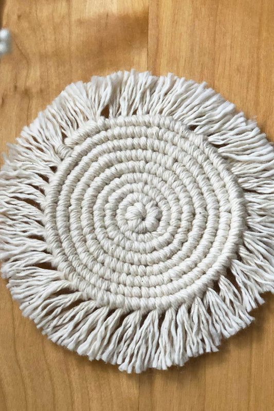 10" Macrame Round Cup Mat