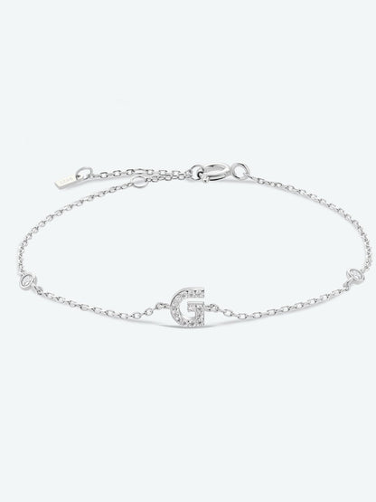 G To K Zircon 925 Sterling Silver Bracelet