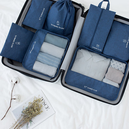 7-Piece Travel Storage Bag Set: Keep Your Clothes & Shoes Organized On-the-Go!