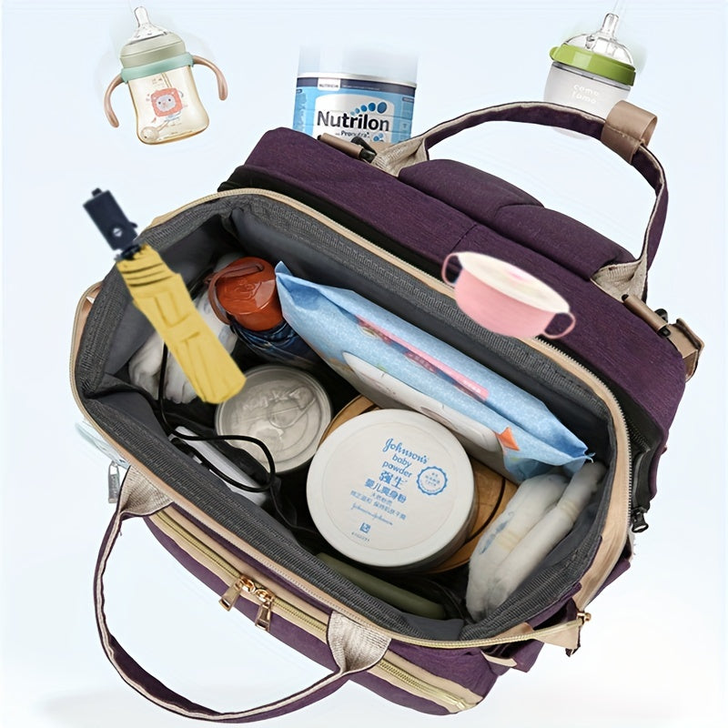 The Ultimate Mother & Baby Bag: Portable Folding Crib, Lightweight & Large-Capacity Leisure Bag!