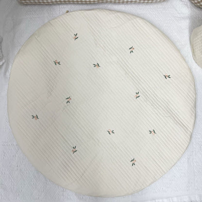 Adorable Rabbit Embroidered Baby Cushion Bedspread Blanket - Perfect for Your Little One!