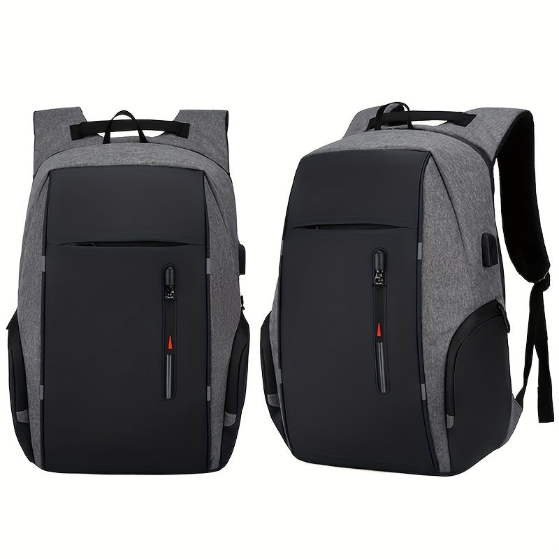 1pc Men's Anti-theft Bag Laptop Backpack, Large Capacity Business Bag For Travel, USB Charging Backpack