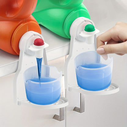 1pc Drip Catcher Laundry Detergent Cup Holder - Screw Design for Secure Fit, Keeps Washer, Dryer, and Floor Clean