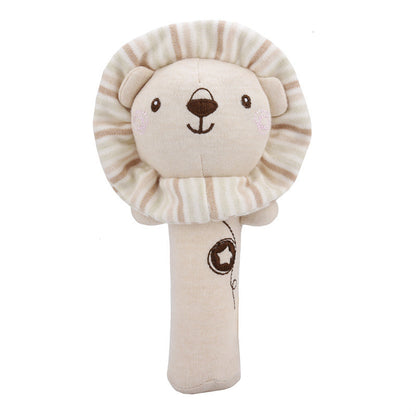 Jouet en peluche hochet à main pour bébé, poupée hochet à main ronde en forme d'animal d'éducation précoce, jouet réconfortant pour bébé 