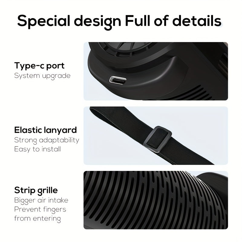 Stay Cool on the Road: USB Car Seat Cooling Fan with Elastic Belt - Fits All Cars, Vans, Trucks, and Jeeps!