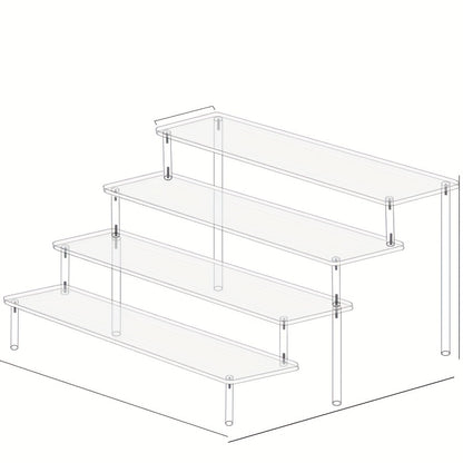 1pc Hand-Made Acrylic Perfume Organizer - Multi-Layer Storage Rack for Cosmetics, Jewelry & Blind Box Dolls