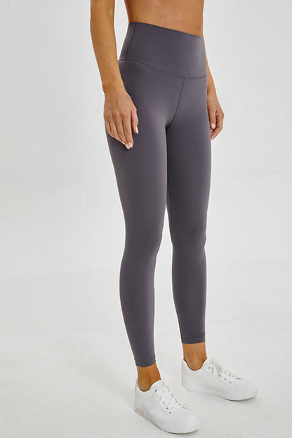 Leggings de sport à large bande sans couture à taille