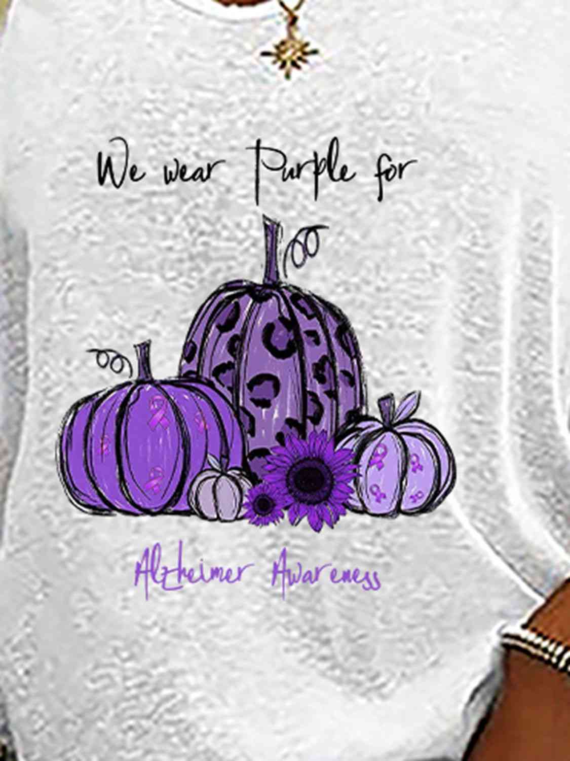 Full Size Pumpkin Graphic V-Neck T-Shirt