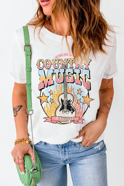 Camiseta gráfica COUNTRY MUSIC NASHVILLE