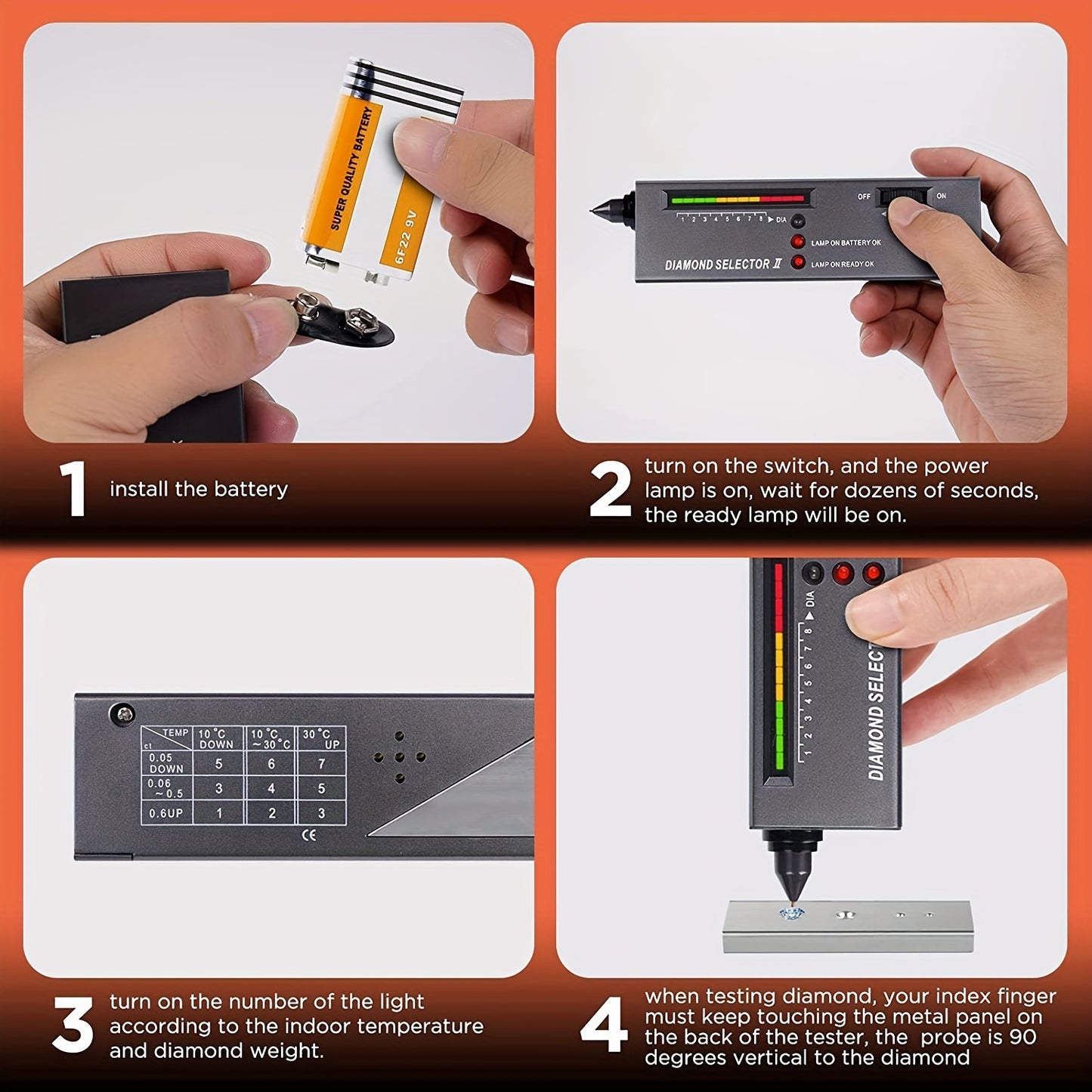 1pc Portable Professional Diamond Tester for Jewelry Identification and Hardness Testing