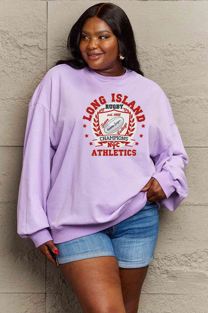 Simply Love Full Size Graphic Dropped Shoulder Sweatshirt