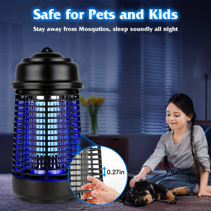 20W Electric Mosquito Zapper - Metal Grid, UV Light Fly Killer - Up To 1000sq. Ft Coverage - Waterproof - For Home, Patio, Garden, Kitchen