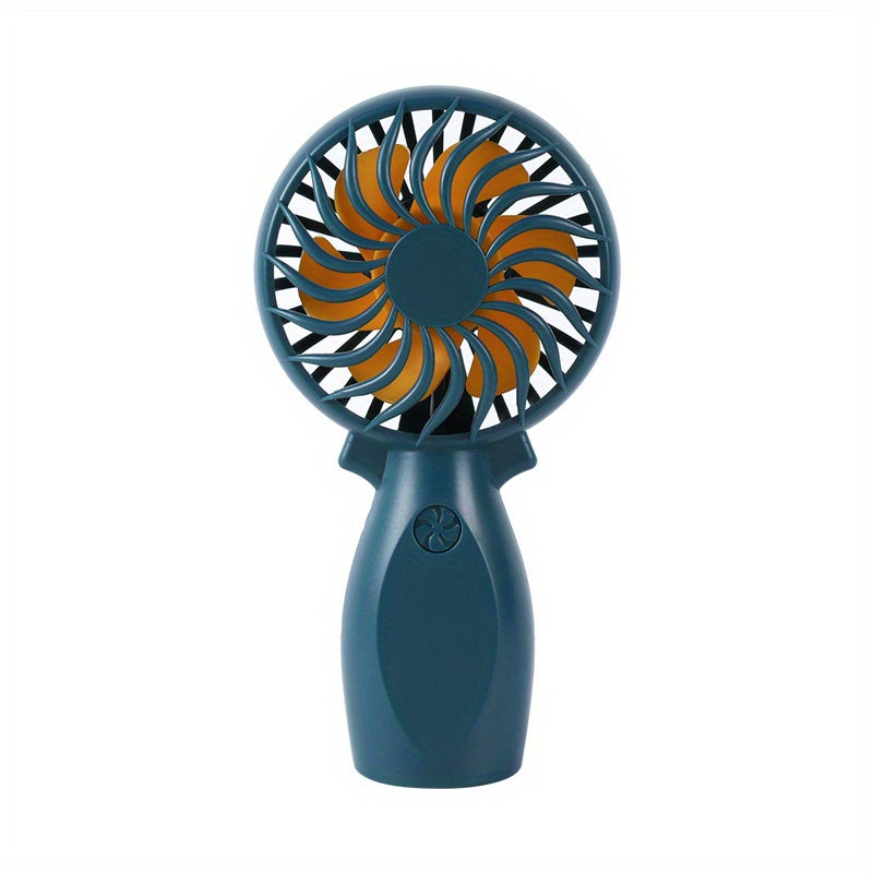 Stay Cool On The Go: Handheld Mini Fan with USB Charging, Compact Design & Powerful Wind