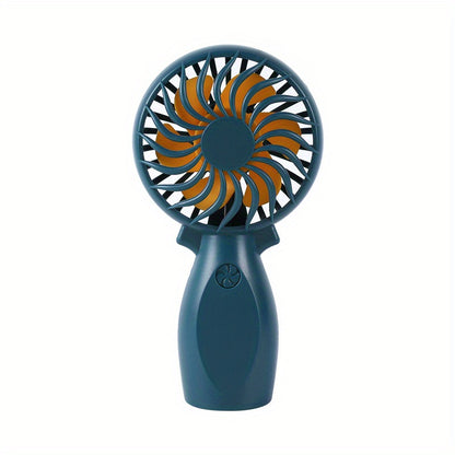 Stay Cool On The Go: Handheld Mini Fan with USB Charging, Compact Design & Powerful Wind