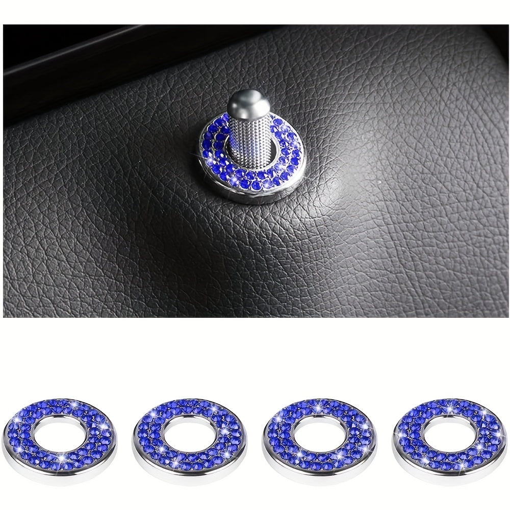 Sparkle Up Your Car Interior with Bling Inner Door Lock Cover Stickers!