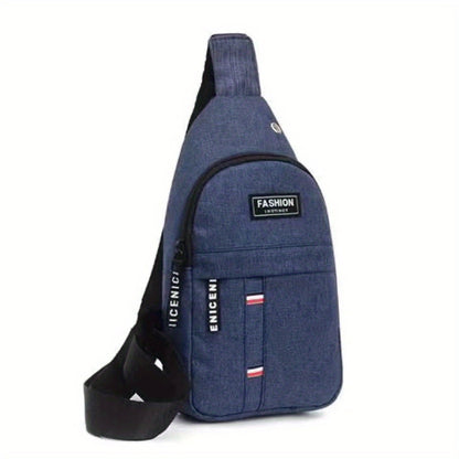 Upgrade Your Style with This Stylish 1pc Casual Sports Chest Bag - Perfect for Travel!