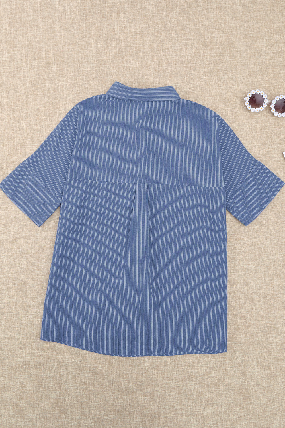 Striped Button-Front Half Sleeve Shirt