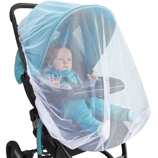 1pc Full Cover Baby Stroller Mosquito Net - Protect Your Little One from Insects and Bugs - Easy to Fit and Adjustable - Perfect for Travel and Outdoor Activities