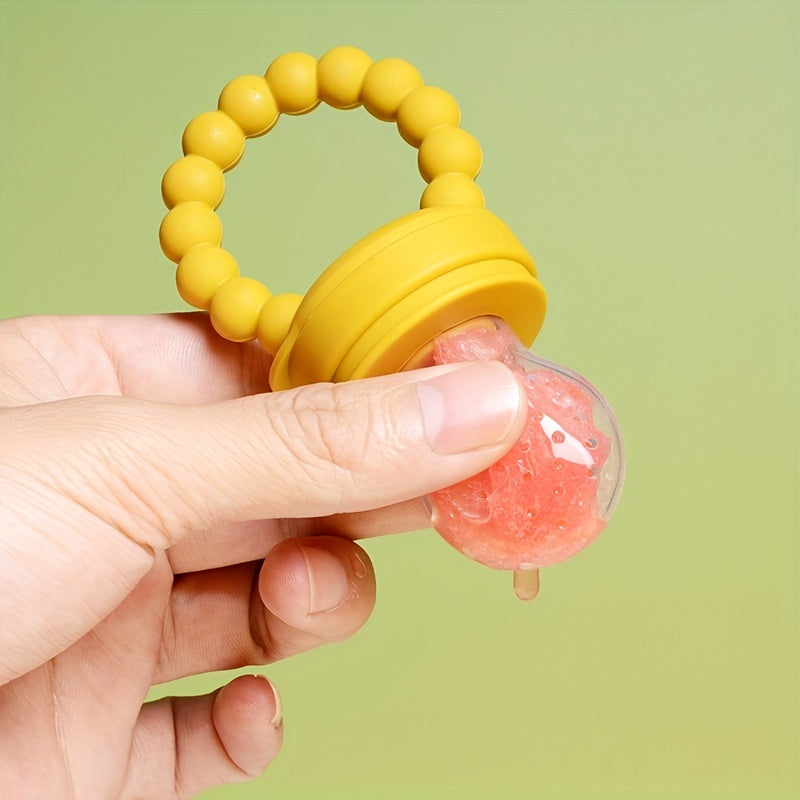 3pcs Children's Silicone Fruit & Vegetable Feeder with Handle - Perfect Food Supplement Pacifier!