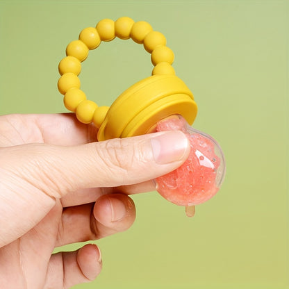 3pcs Children's Silicone Fruit & Vegetable Feeder with Handle - Perfect Food Supplement Pacifier!