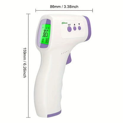 Accurate Infrared Thermometer for Adults & Kids - Instant Readings, No Touch, Digital LCD Display, Fever Alarm & More!