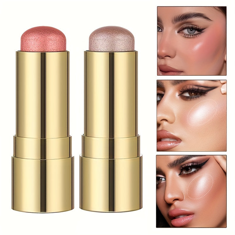 Bâton de Blush multifonctionnel à reflets 7 couleurs, bâton de maquillage contour et éclaircissant pour joues Rouge, crème de Base, cosmétiques 