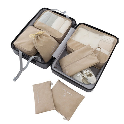 7-Piece Travel Storage Bag Set: Keep Your Clothes & Shoes Organized On-the-Go!